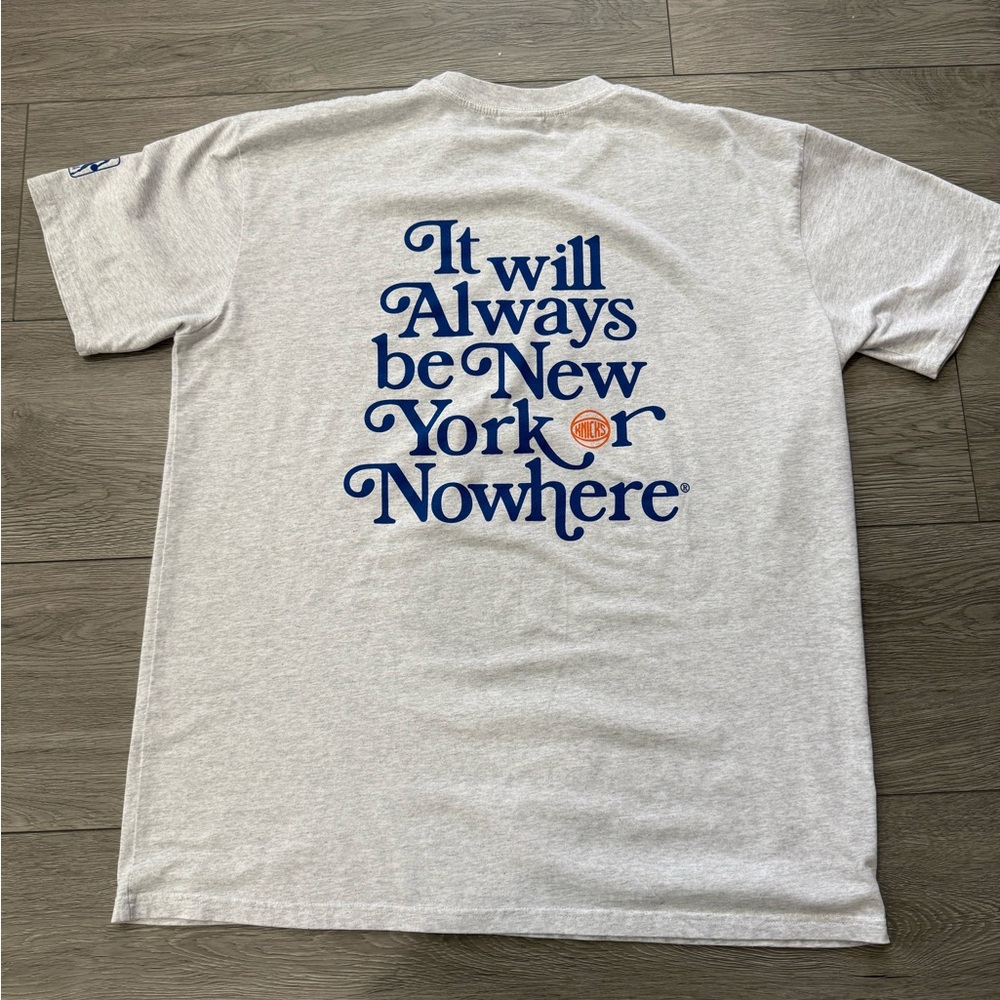 New York or Nowhere x Knicks Motto Shirt NWOT